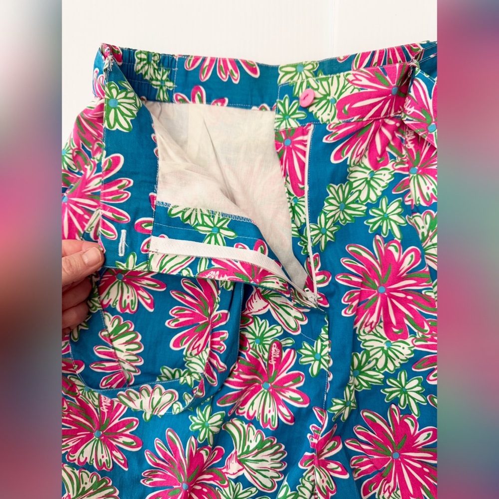 Floral Women's Shorts - Blue and Pink - Picture 8 of 16